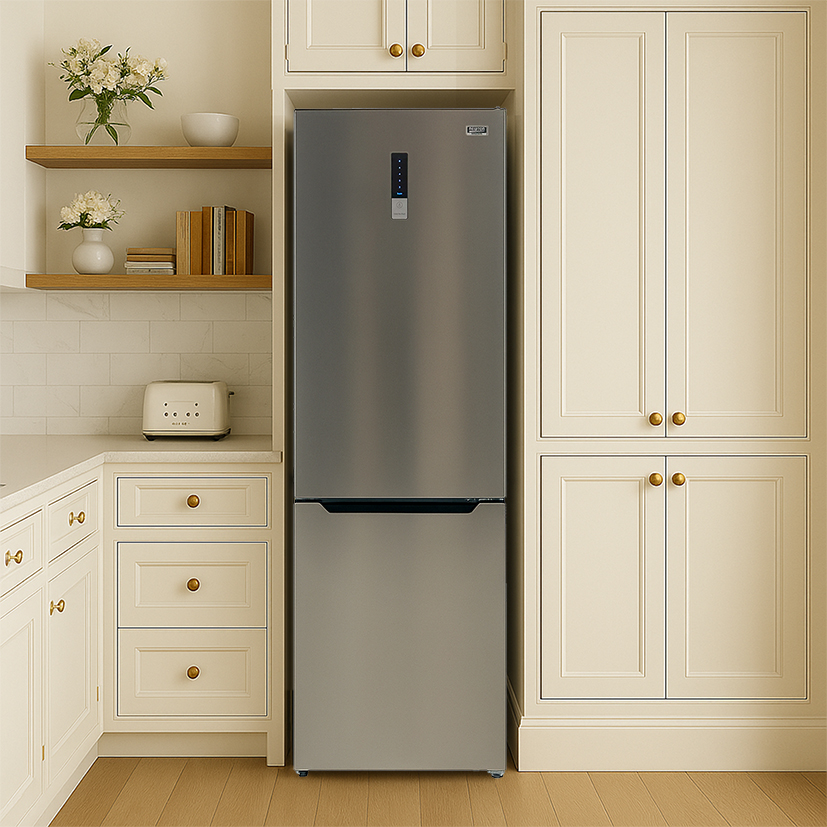 Refrigerator Nofrost Bottom Freezer 305Liter SS | Alhafez Group